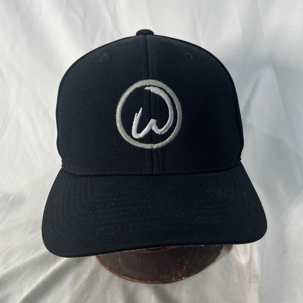 Pacific Headwear 498F Wahlburgers Baseball Cap Black Mens L-XL 7 3/8-8